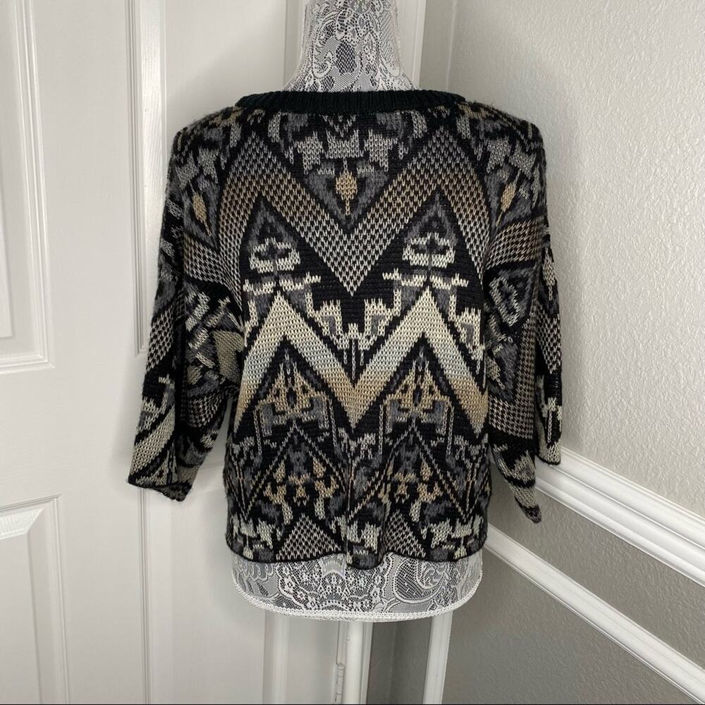 FREE PEOPLE Womens Pullover Crew Neck Superstar Knit Wool Crop Sweater Top XS - Picture 5 of 10